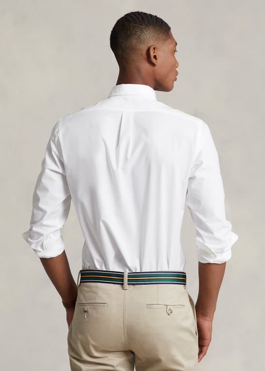 hvid Mænd Ralph Lauren stræk poplin skjorte - alle passer Z426B368