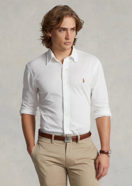 hvid Mænd Ralph Lauren strik oxford skjorte Z426B899