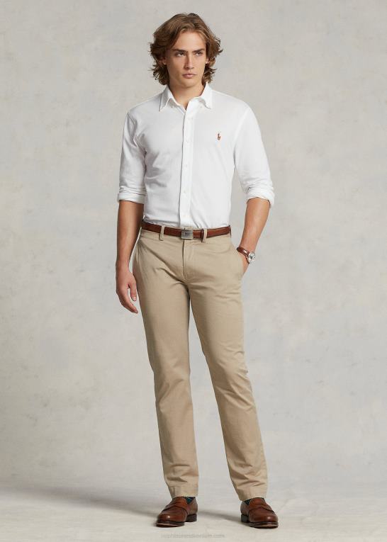 hvid Mænd Ralph Lauren strik oxford skjorte Z426B899