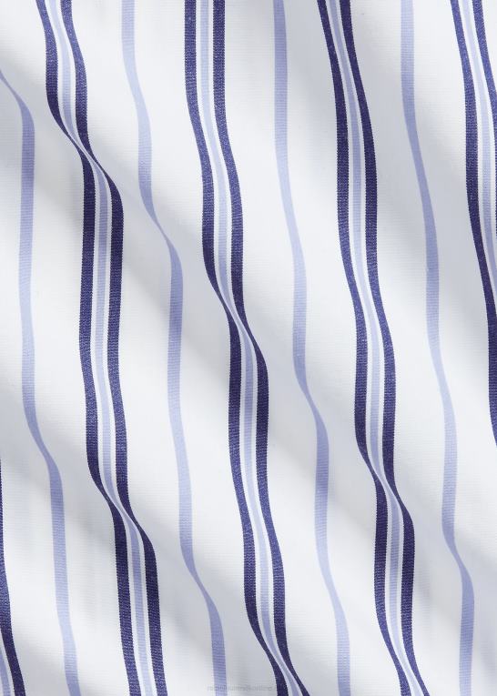 hvid/blå multi Mænd Ralph Lauren klassisk pasform stribet stræk poplin skjorte Z426B732