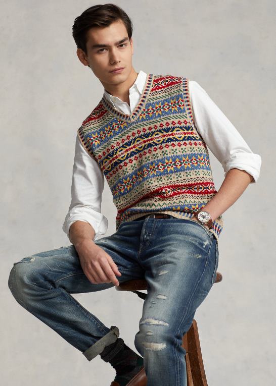 hvid forårsbjørn Mænd Ralph Lauren klassisk pasform polo bear oxford skjorte Z426B657