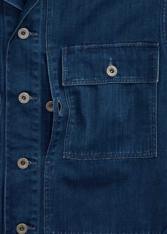 indigo Mænd Ralph Lauren sildebens twill overshirt Z426B1773