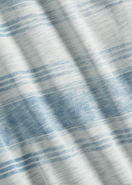 indigo/creme Mænd Ralph Lauren stribet jersey lejrskjorte Z426B1710