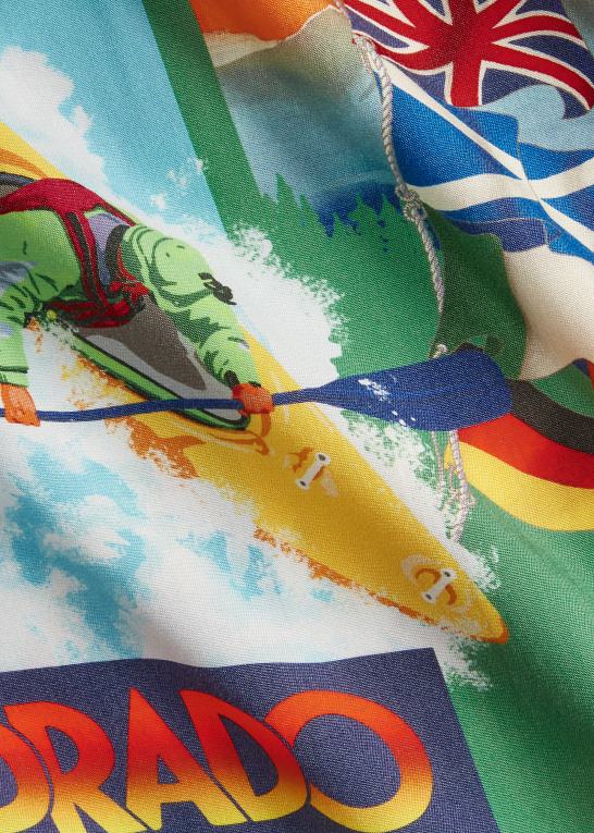 kajak ekspedition Mænd Ralph Lauren klassisk pasform lejrskjorte med kajakprint Z426B714