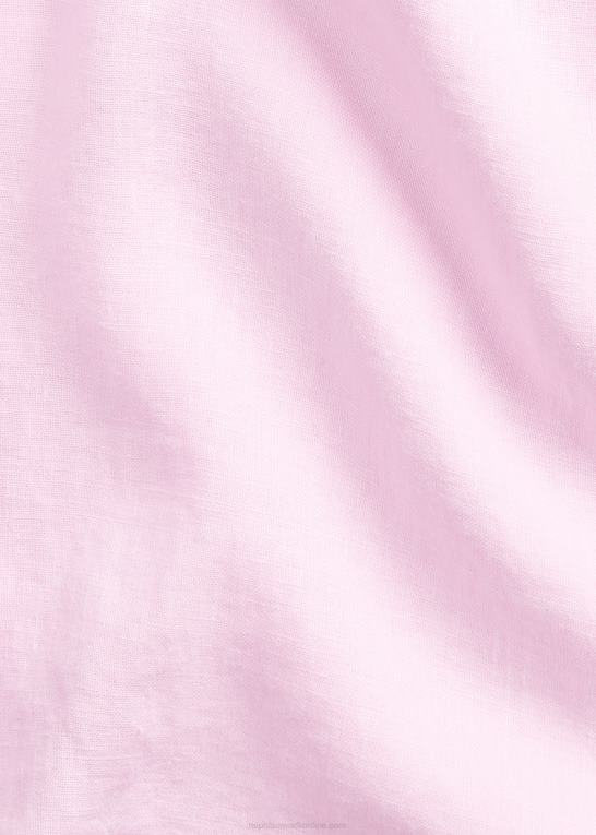 karmel pink Mænd Ralph Lauren hørskjorte i klassisk pasform Z426B516