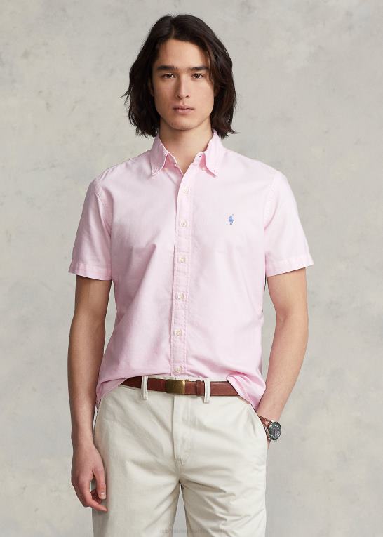 karmel pink Mænd Ralph Lauren klassisk pasform beklædningsfarvet oxford skjorte Z426B485