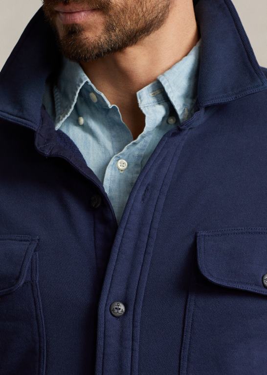 krydstogtflåde Mænd Ralph Lauren arbejdsskjorte i fransk frotté Z426B1549