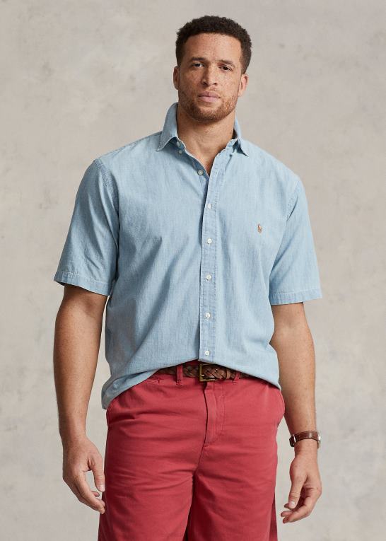 let indigo Mænd Ralph Lauren chambray skjorte Z426B1429