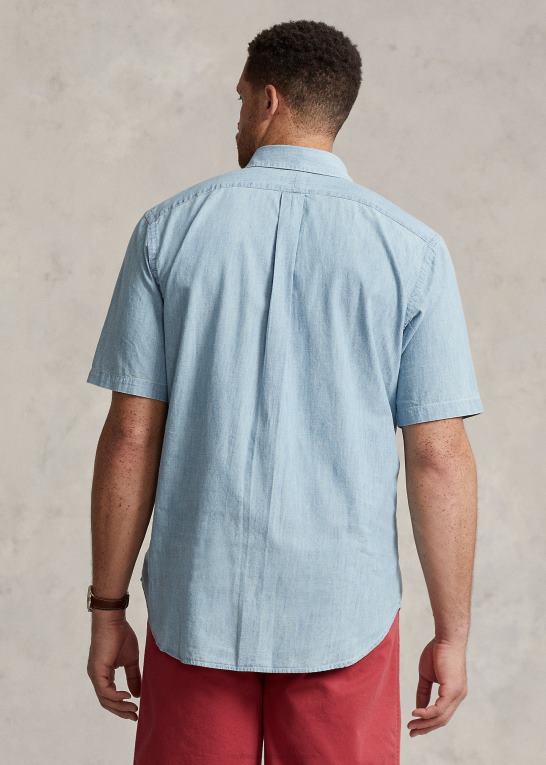 let indigo Mænd Ralph Lauren chambray skjorte Z426B1429