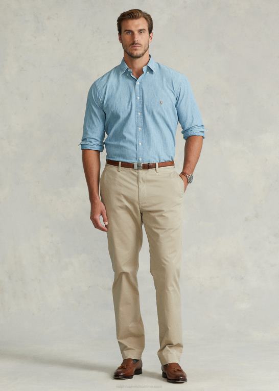 let indigo Mænd Ralph Lauren chambray skjorte Z426B1870