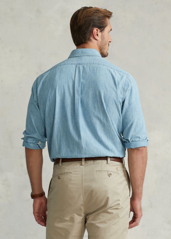 let indigo Mænd Ralph Lauren chambray skjorte Z426B1870