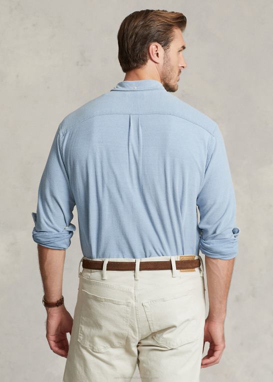 let indigo Mænd Ralph Lauren strik chambray arbejdsskjorte Z426B1360