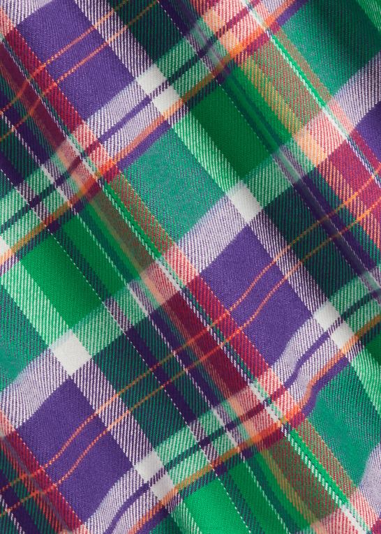 lilla/grøn multi Mænd Ralph Lauren skræddersyet plaid twill skjorte Z426B787
