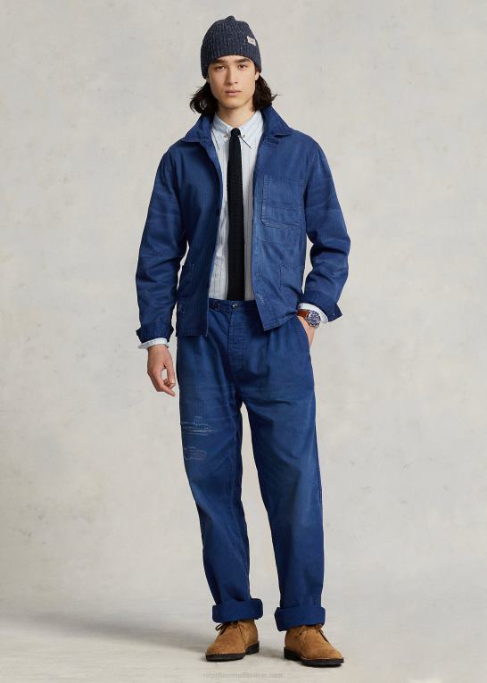 lt blå/hvid multi Mænd Ralph Lauren klassisk pasform stribet dobbyskjorte Z426B1047