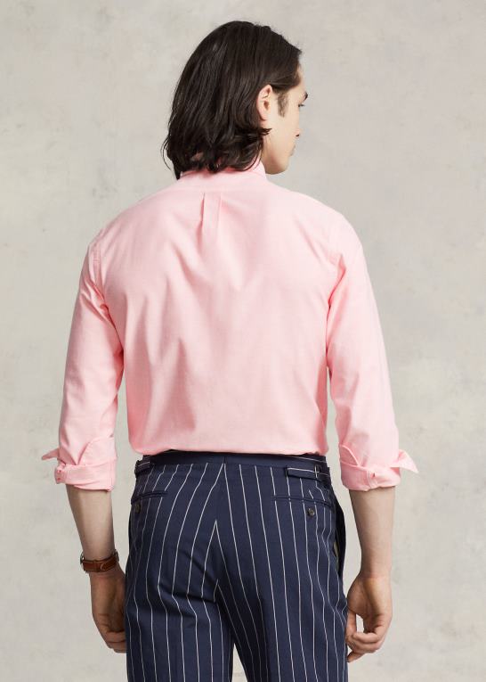lyserød Mænd Ralph Lauren slim fit stretch oxford skjorte Z426B604
