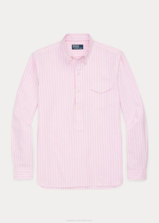 lyserød/hvid Mænd Ralph Lauren klassisk pasform stribet oxford popover skjorte Z426B931