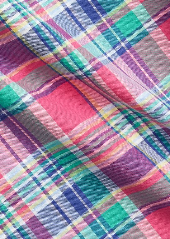 mørk pink/grøn multi Mænd Ralph Lauren plaid oxford skjorte Z426B1494