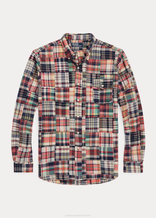 madras patchwork Mænd Ralph Lauren klassisk pasform madras patchwork skjorte Z426B8524