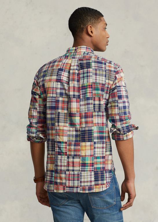 madras patchwork Mænd Ralph Lauren klassisk pasform madras patchwork skjorte Z426B8524