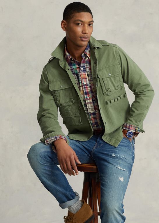madras patchwork Mænd Ralph Lauren klassisk pasform madras patchwork skjorte Z426B8524