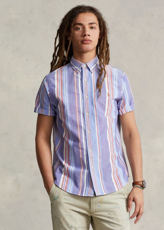 marine/hvid multi Mænd Ralph Lauren klassisk pasform stribet oxford skjorte Z426B853