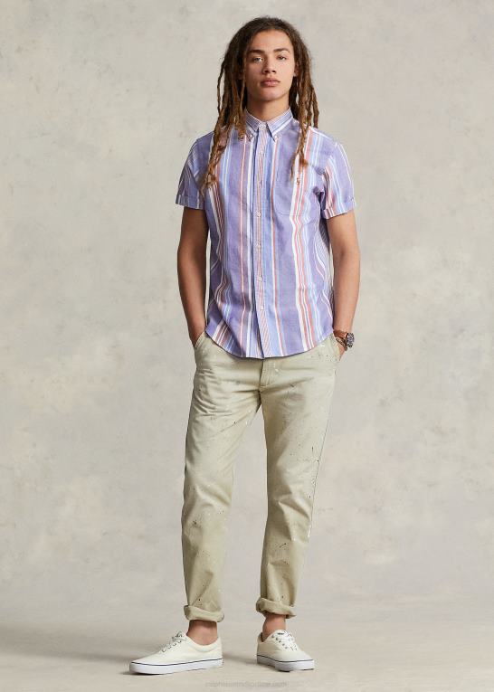 marine/hvid multi Mænd Ralph Lauren klassisk pasform stribet oxford skjorte Z426B853