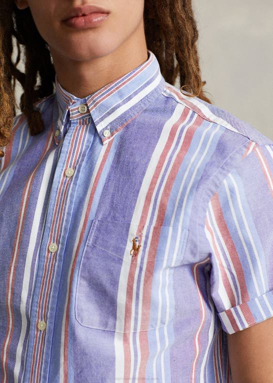 marine/hvid multi Mænd Ralph Lauren klassisk pasform stribet oxford skjorte Z426B853