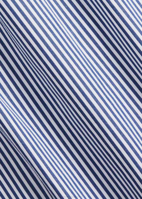 marineblå/hvid Mænd Ralph Lauren klassisk pasform stribet stræk poplin skjorte Z426B772