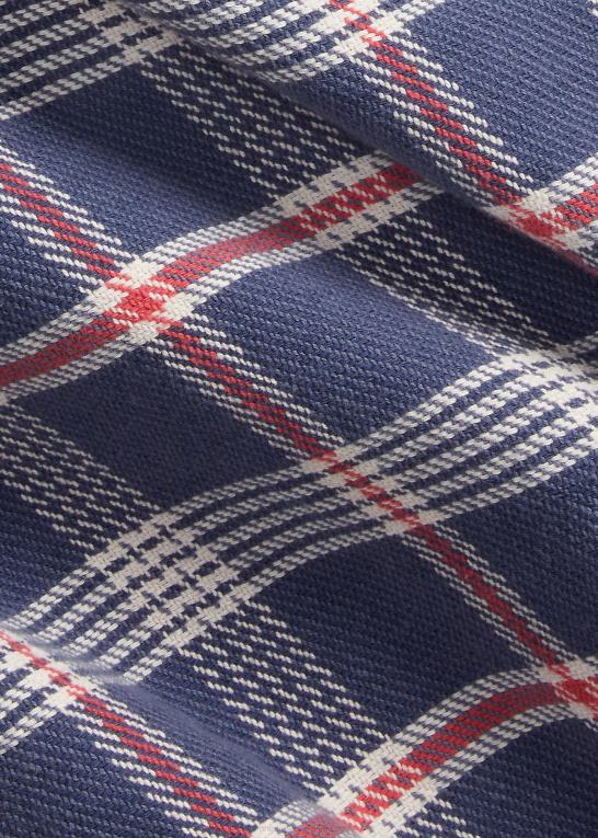 marineblå/råhvid multi Mænd Ralph Lauren klassisk pasform plaid flannel camp skjorte Z426B8465