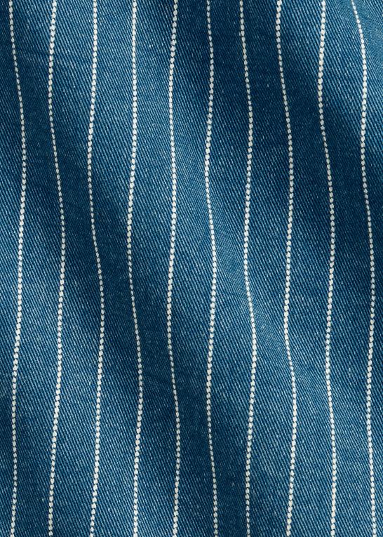 med indigo Mænd Ralph Lauren stribet arbejdsskjorte i twill Z426B1767