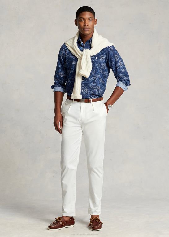 multi Mænd Ralph Lauren klassisk pasform oxford skjorte med flytryk Z426B8466
