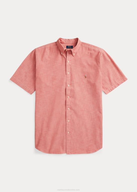 nautisk rød/hvid Mænd Ralph Lauren chambray skjorte Z426B1430