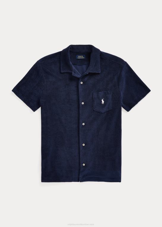 newport flåde Mænd Ralph Lauren frotté camp skjorte Z426B691