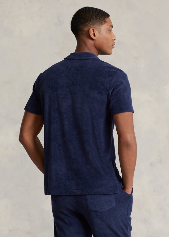 newport flåde Mænd Ralph Lauren frotté camp skjorte Z426B691