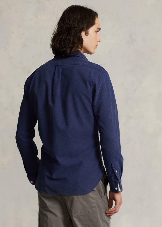 newport flåde Mænd Ralph Lauren klassisk pasform beklædningsfarvet oxford skjorte Z426B974