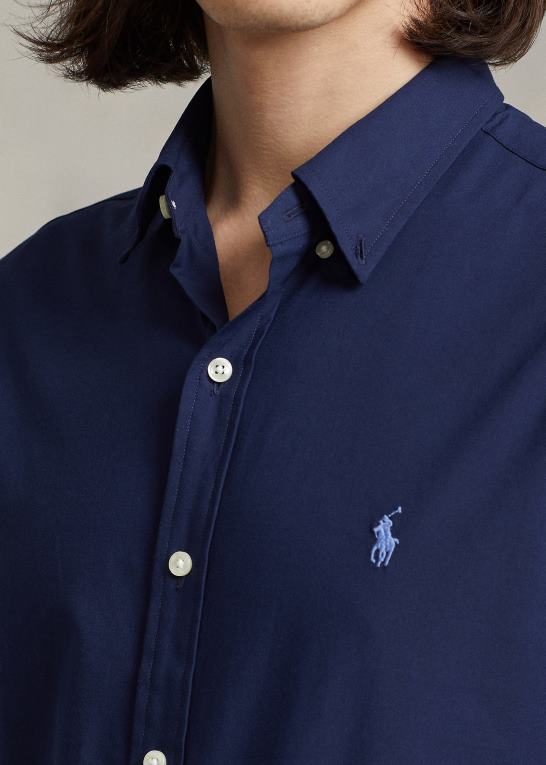newport flåde Mænd Ralph Lauren stræk poplin skjorte - alle passer Z426B366