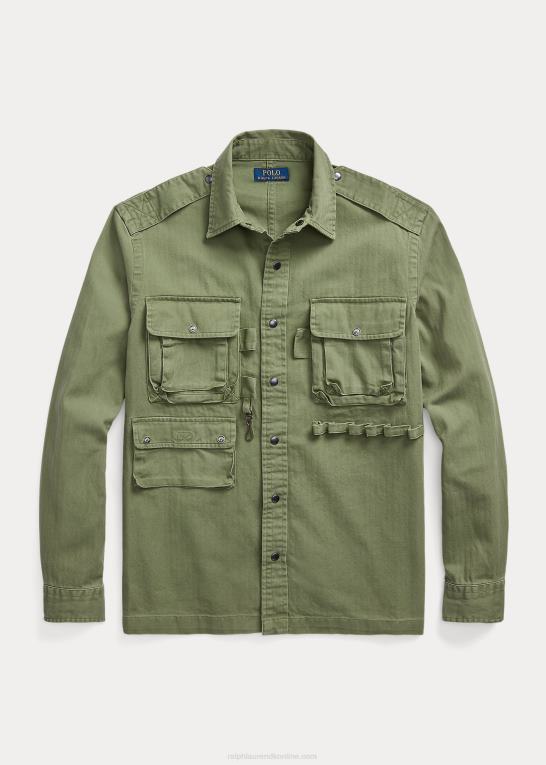 oliven sildeben Mænd Ralph Lauren klassisk pasform sildebens-brugsskjorte Z426B639