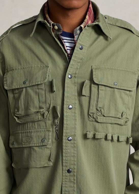 oliven sildeben Mænd Ralph Lauren klassisk pasform sildebens-brugsskjorte Z426B639