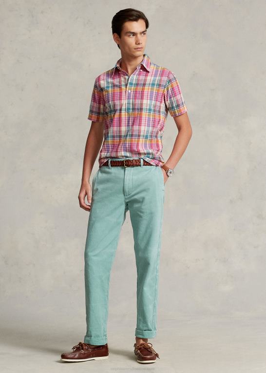 pink/creme multi Mænd Ralph Lauren klassisk pasform madras popover skjorte Z426B1020