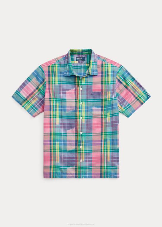 pink/kongelig multi Mænd Ralph Lauren klassisk pasform madras camp skjorte Z426B1144