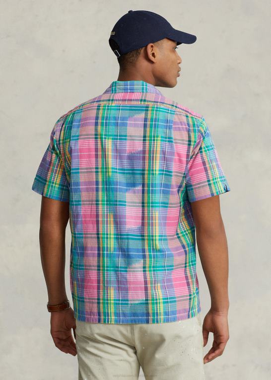 pink/kongelig multi Mænd Ralph Lauren klassisk pasform madras camp skjorte Z426B1144