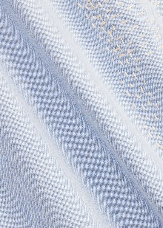 preppy repareret skjorte Mænd Ralph Lauren klassisk pasform distressed oxford skjorte Z426B724