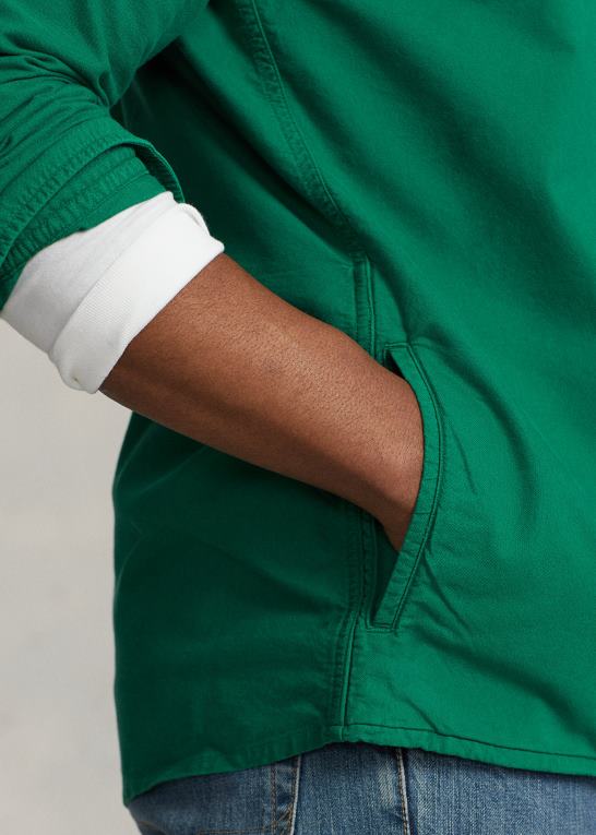 primær grøn Mænd Ralph Lauren beklædningsfarvet oxford overtrøje Z426B1348