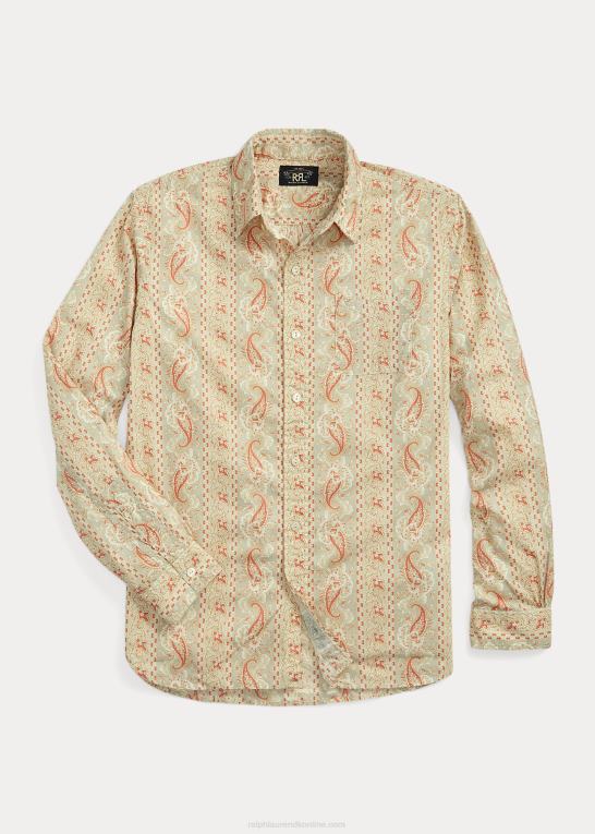 rød/brun Mænd Ralph Lauren vævet skjorte med paisley-print Z426B1722