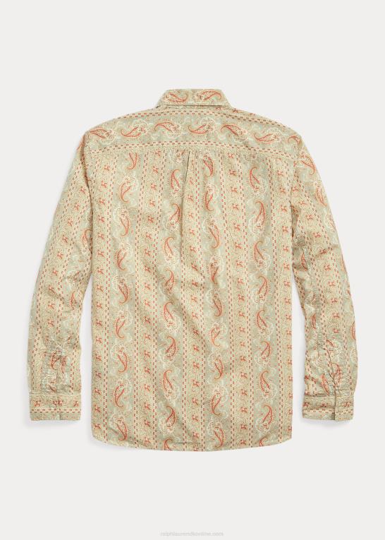 rød/brun Mænd Ralph Lauren vævet skjorte med paisley-print Z426B1722