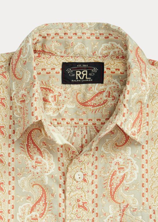rød/brun Mænd Ralph Lauren vævet skjorte med paisley-print Z426B1722