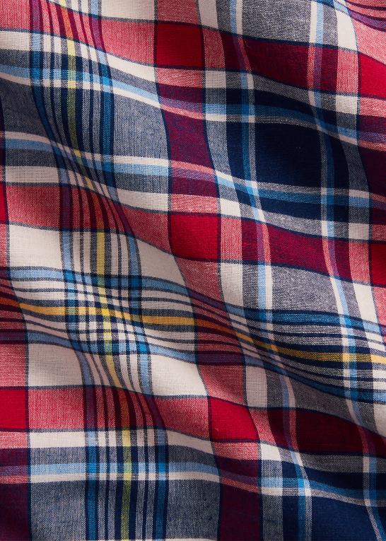 rød/marine multi Mænd Ralph Lauren klassisk pasform indigo madras arbejdsskjorte Z426B8409
