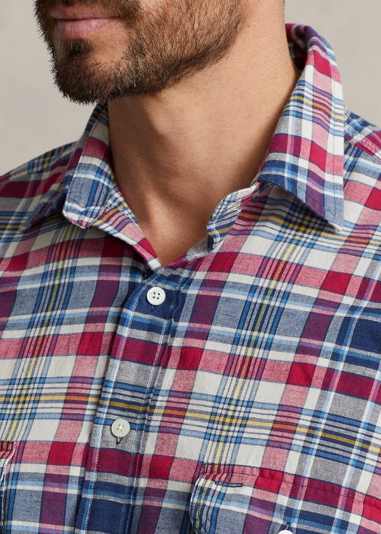 rød/marine multi Mænd Ralph Lauren madras arbejdstrøje Z426B1432