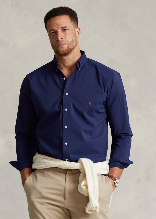 raffineret flåde Mænd Ralph Lauren performance poplin skjorte Z426B1639