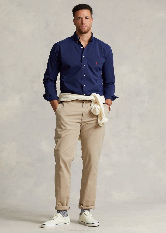 raffineret flåde Mænd Ralph Lauren performance poplin skjorte Z426B1639